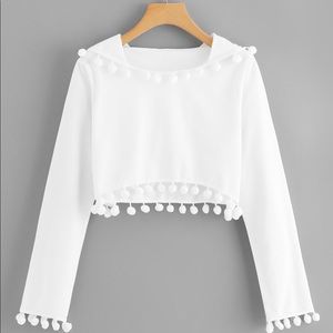 PomPom Crop Long Sleeve